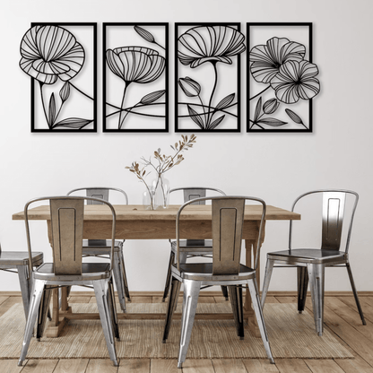 Quadra Poppy Metal Wall Art