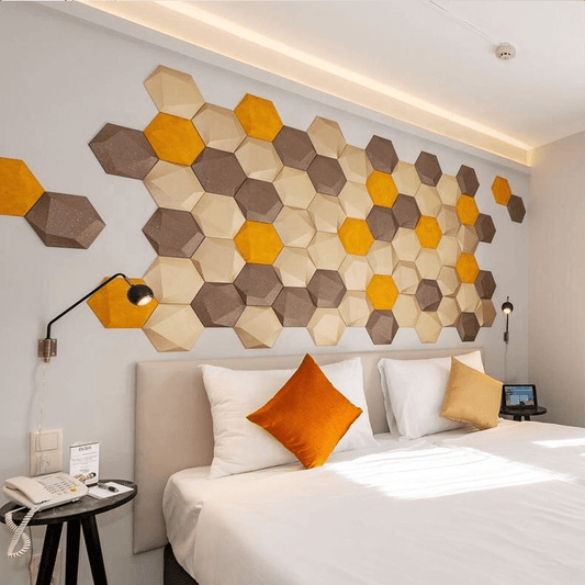 Trapezoid Hexagon 3D Wall Panel