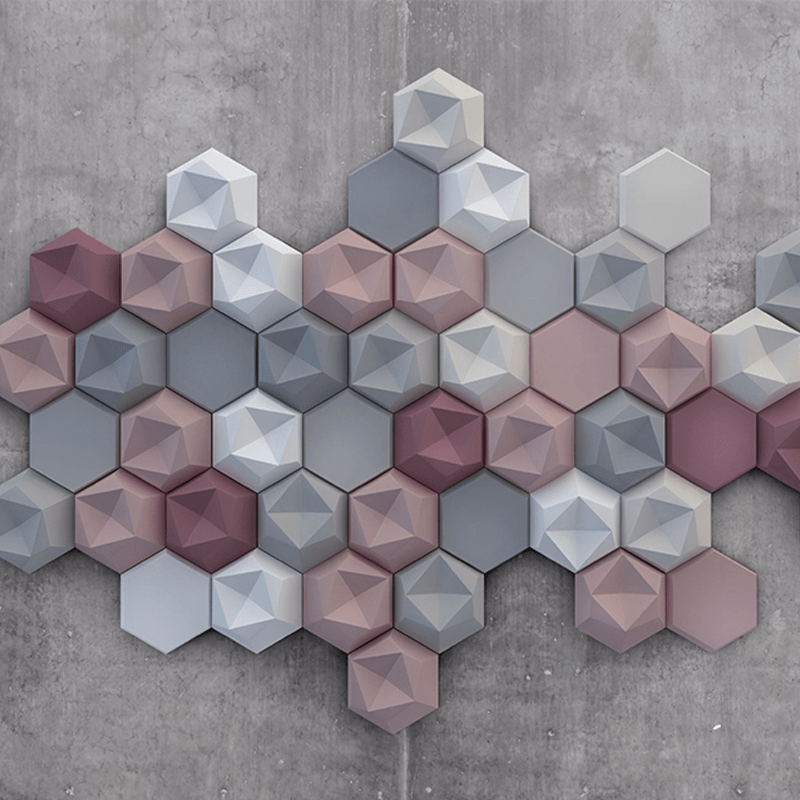 Inverted Hexagon 3D Wall Panel