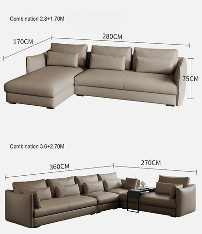 Contemporary Italian Leather Sofa