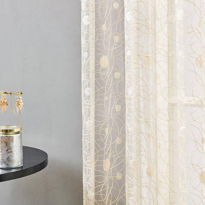 Bird's Nest Beige Sheer Curtain