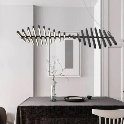 Spiral Rib Chandelier