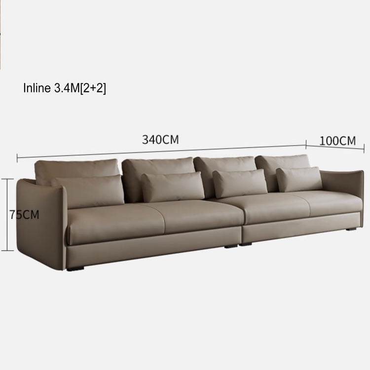 Contemporary Italian Leather Sofa