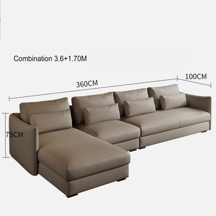 Contemporary Italian Leather Sofa