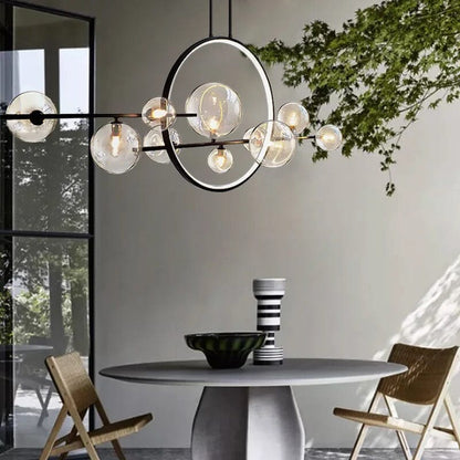 Bubble Glass Linear Chandelier