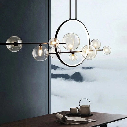 Bubble Glass Linear Chandelier