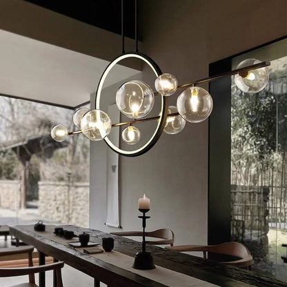 Bubble Glass Linear Chandelier