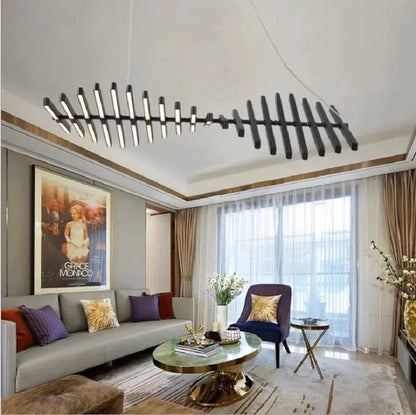 Spiral Rib Chandelier