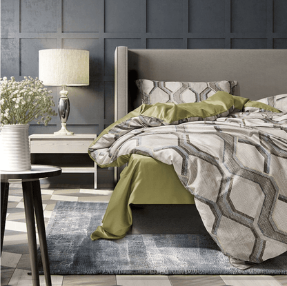 Geometric Waves Duvet Cover Set (Egyptian Cotton)