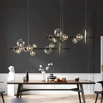 Bubble Glass Linear Chandelier