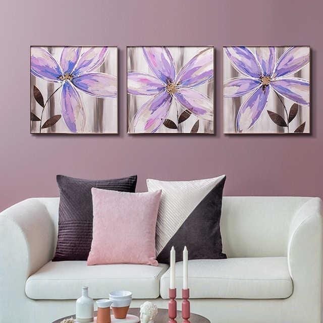 Lavender Flora Stretched Canvas