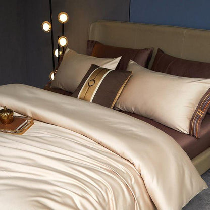 Cream Visna Duvet Cover Set (Egyptian Cotton)