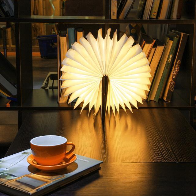 Wood Book Lamp