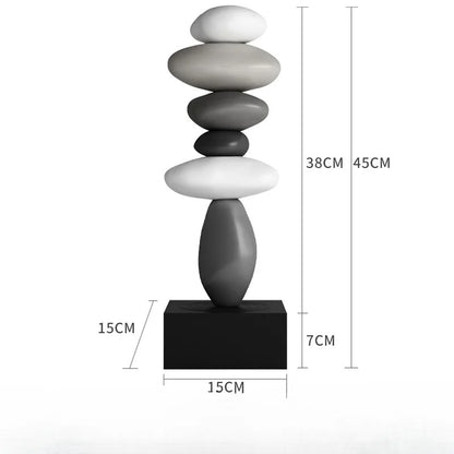 Zen Harmony Sculpture - Handcrafted Elegance for Your Home