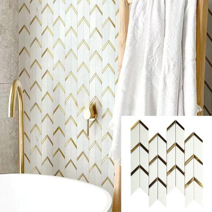 Arrow White Mosaic Tiles