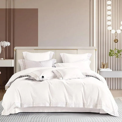 Luxxe White Duvet Cover Set (Egyptian Cotton)