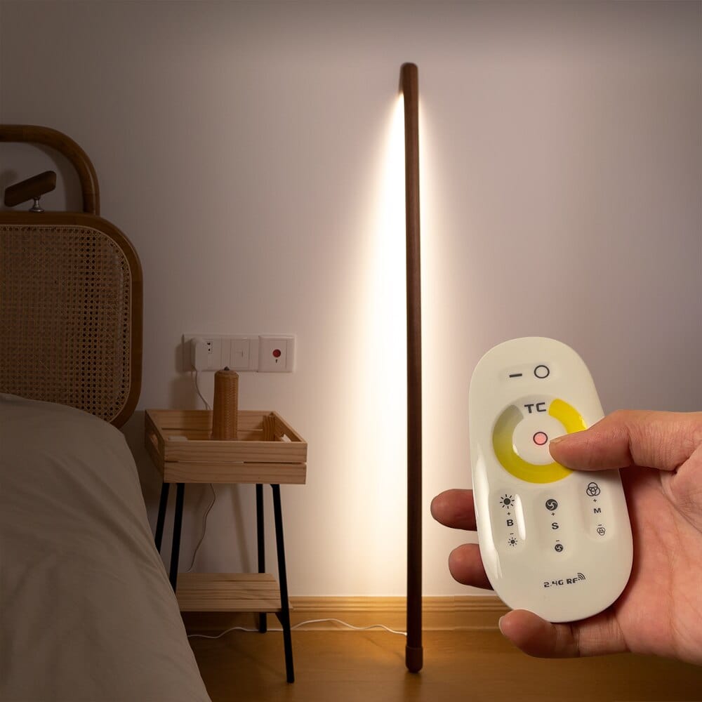 Wood Rod Floor Lamp