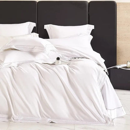 Luxxe White Duvet Cover Set (Egyptian Cotton)