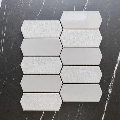 Bone White Hexagon Mosaic Tile