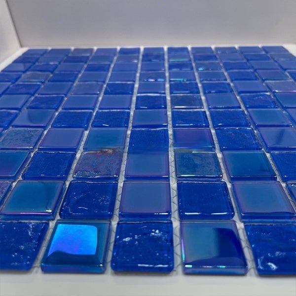 Blue Cubelets Swimming Pool Mosaic Tiles