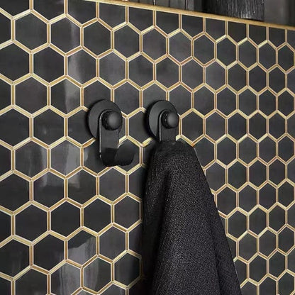 Glory Black Hexagon Mosaic Tiles