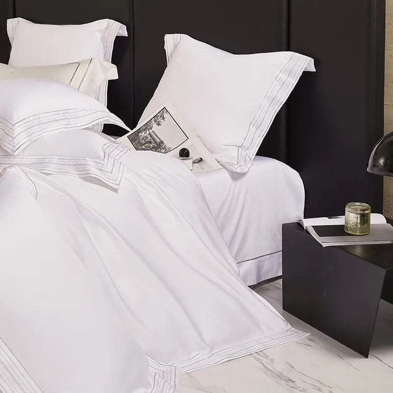 Luxxe White Duvet Cover Set (Egyptian Cotton)