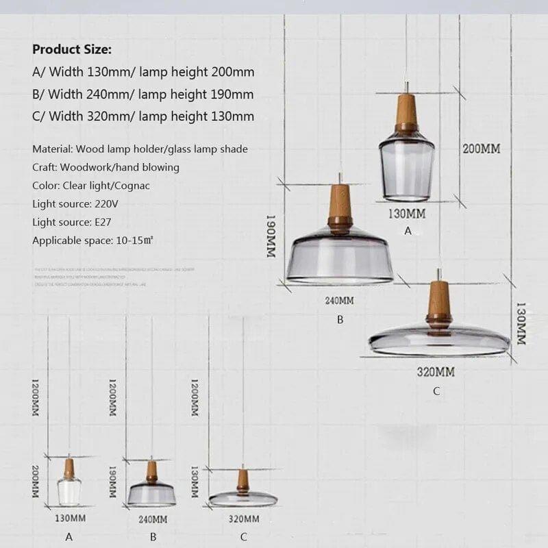 Glasser Drop Light