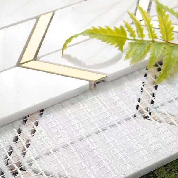 Arrow White Mosaic Tiles