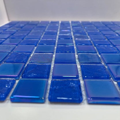 Blue Cubelets Swimming Pool Mosaic Tiles