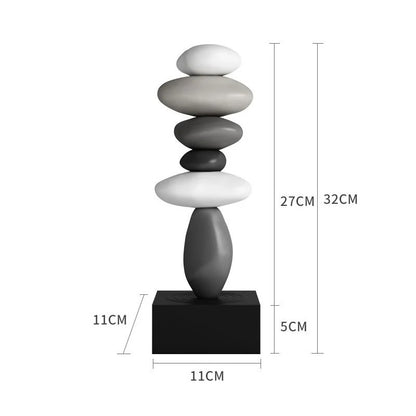 Zen Harmony Sculpture - Handcrafted Elegance for Your Home