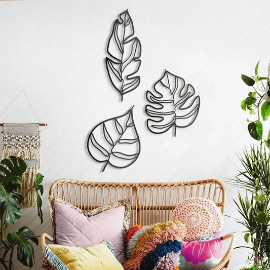 Leaves Metal Wall Art (3 Pieces)