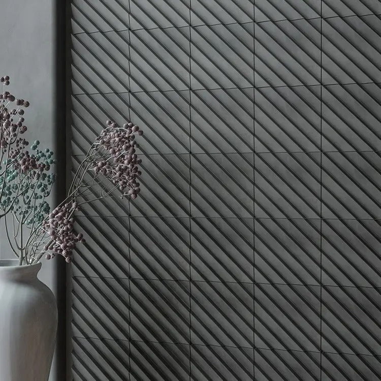 Oblique Lines 3D Concrete Wall Panel