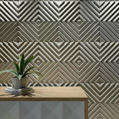 Oblique Lines 3D Concrete Wall Panel