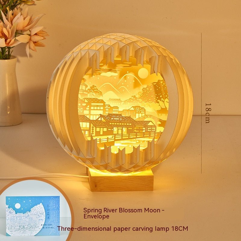 Paper Carving Creative 3D Small Night Lamp Creative Home Decor