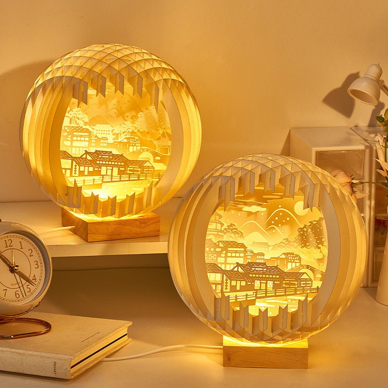 Paper Carving Creative 3D Small Night Lamp Creative Home Decor