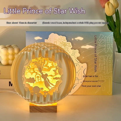 Paper Carving Creative 3D Small Night Lamp Creative Home Decor