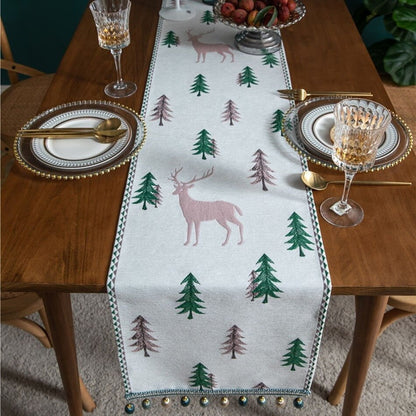 Christmaszen Tassel Table Runner