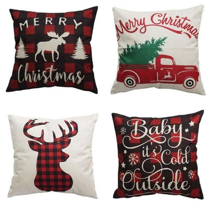 Holiday Plaid Cushion Covers