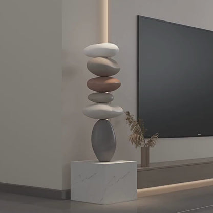 Zen Harmony Sculpture - Handcrafted Elegance for Your Home