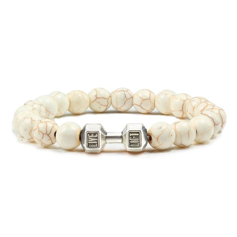 Handmade Dumbbell Natural Stone Yoga Bangles