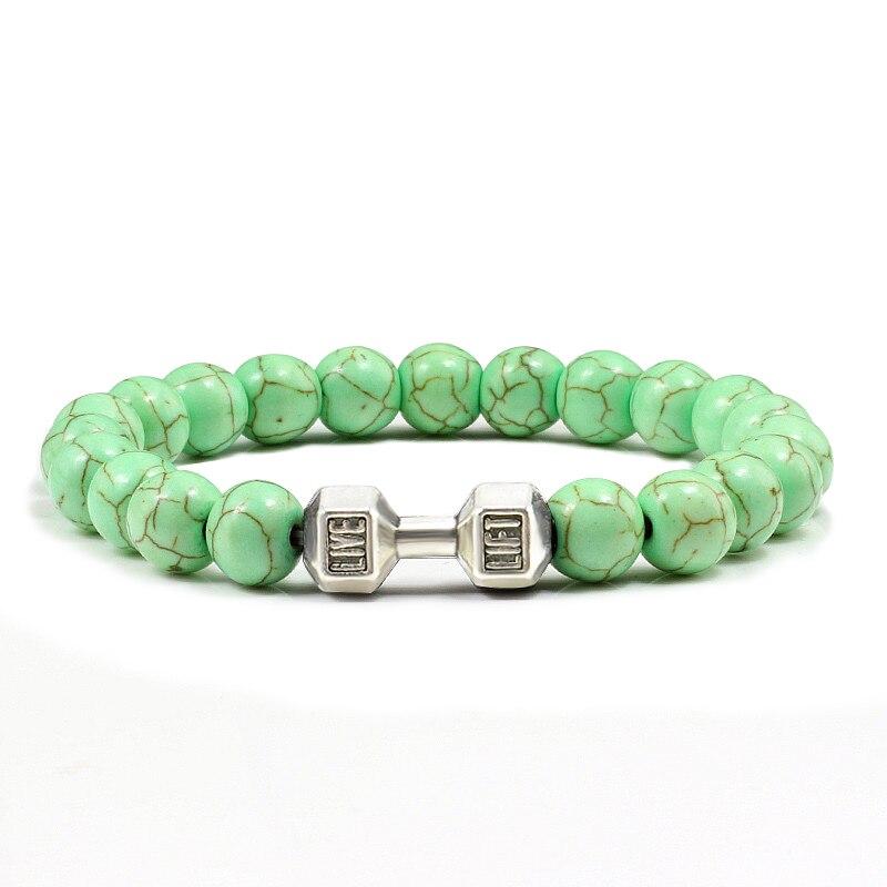 Handmade Dumbbell Natural Stone Yoga Bangles