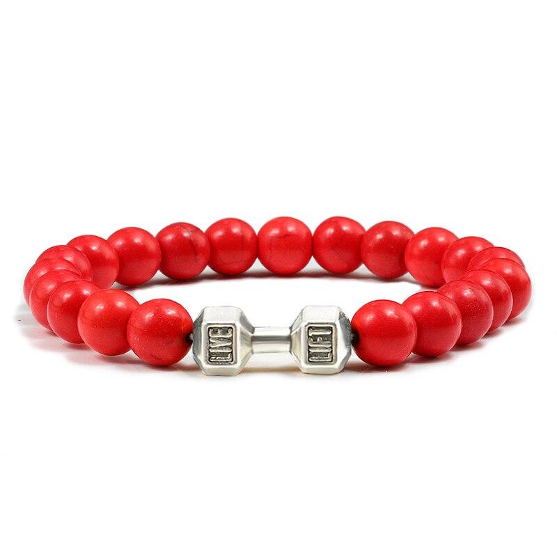 Handmade Dumbbell Natural Stone Yoga Bangles