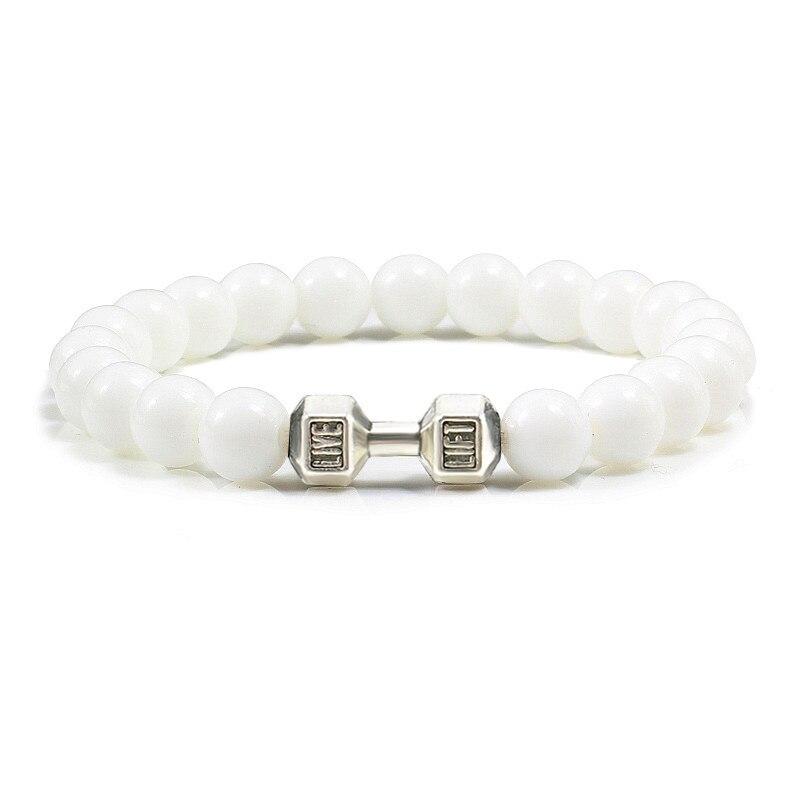 Handmade Dumbbell Natural Stone Yoga Bangles