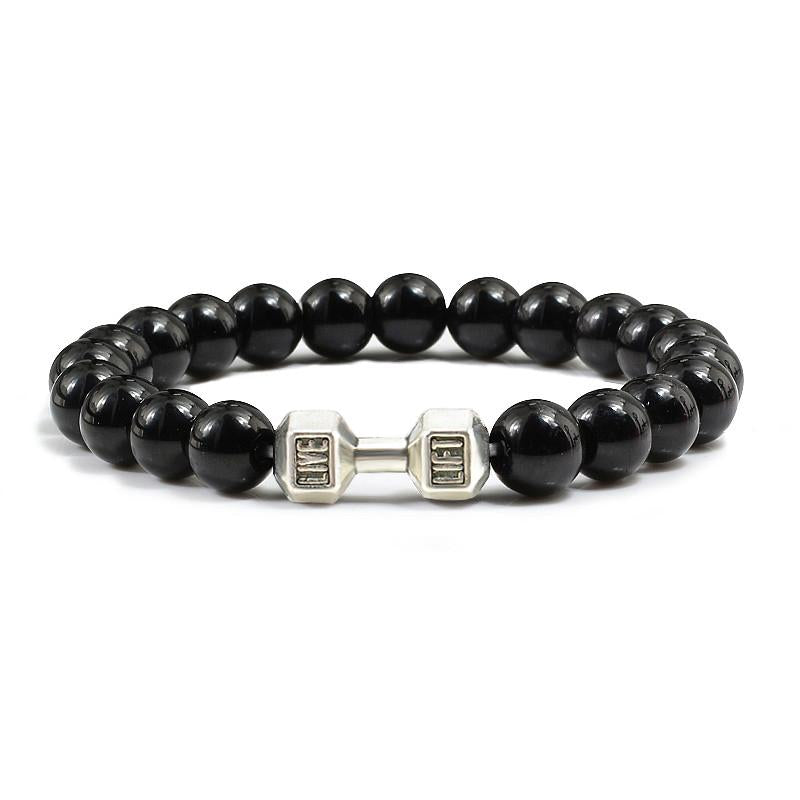 Handmade Dumbbell Natural Stone Yoga Bangles