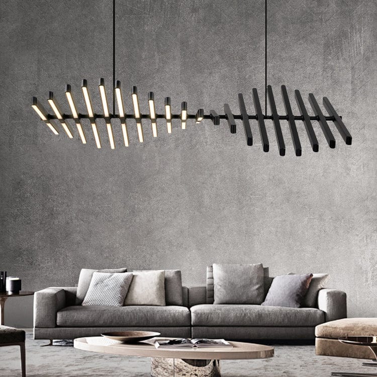 Spiral Rib Chandelier