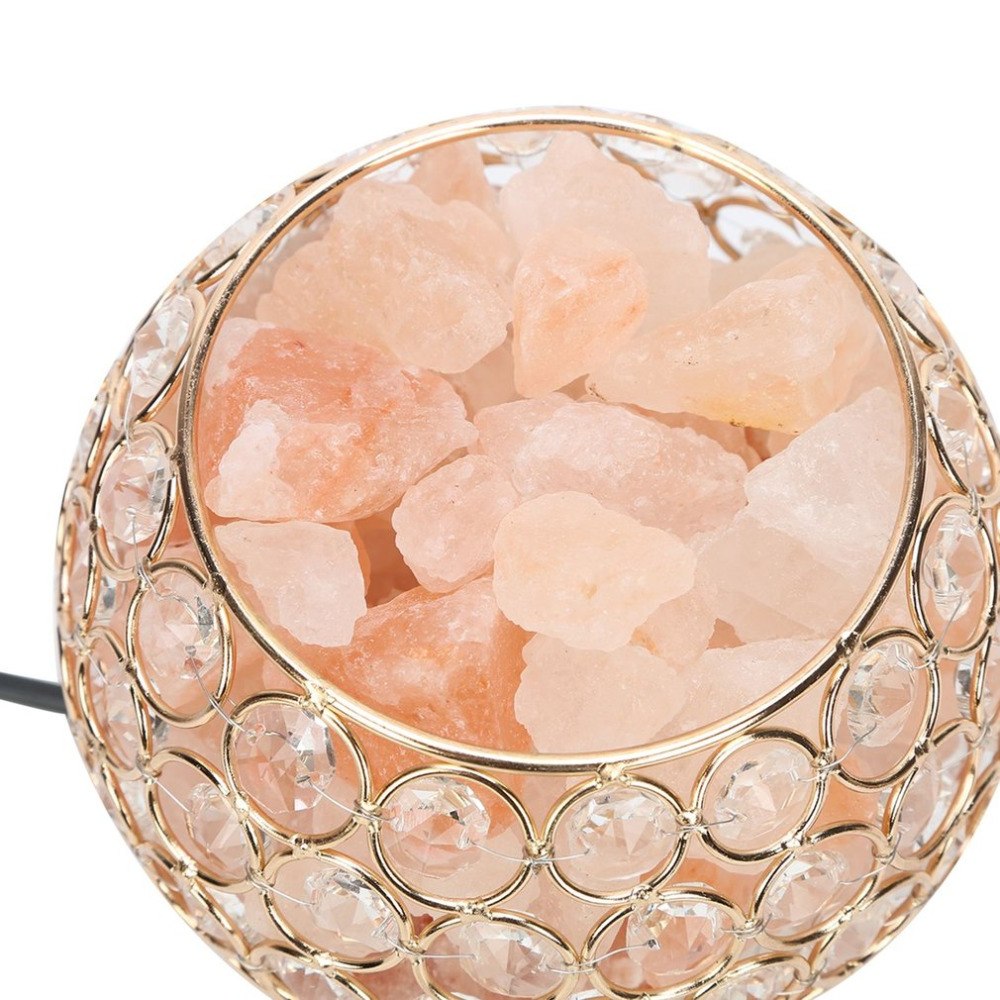 Wired Basket Himalayan Salt Table Lamp