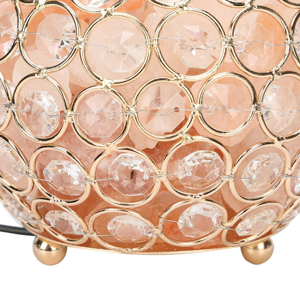 Wired Basket Himalayan Salt Table Lamp