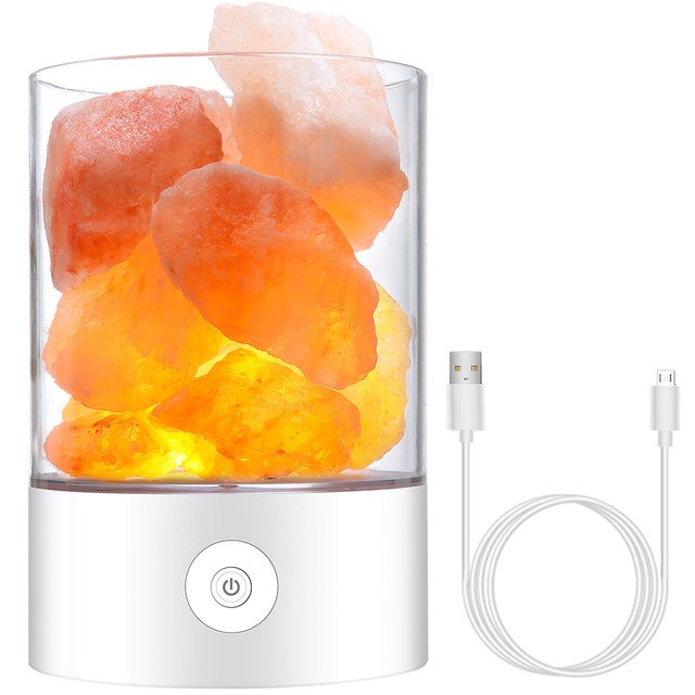 Himalayan Salt Desk Lamp & Air Purifier White