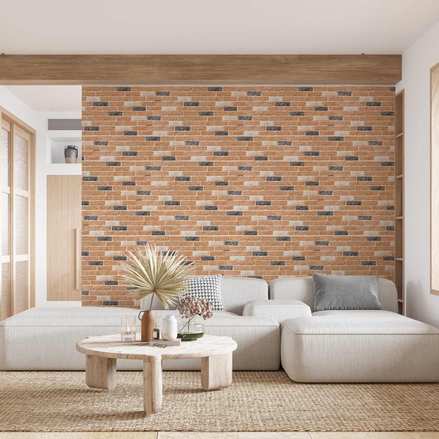 Faux Magma Brick Wall Panel