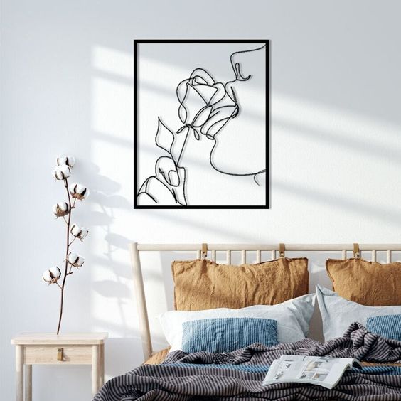 Rose Kiss Metal Wall Art